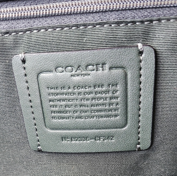 Coach City Tote – Green Monogram Print | Style CF342 - Picture 8 of 13